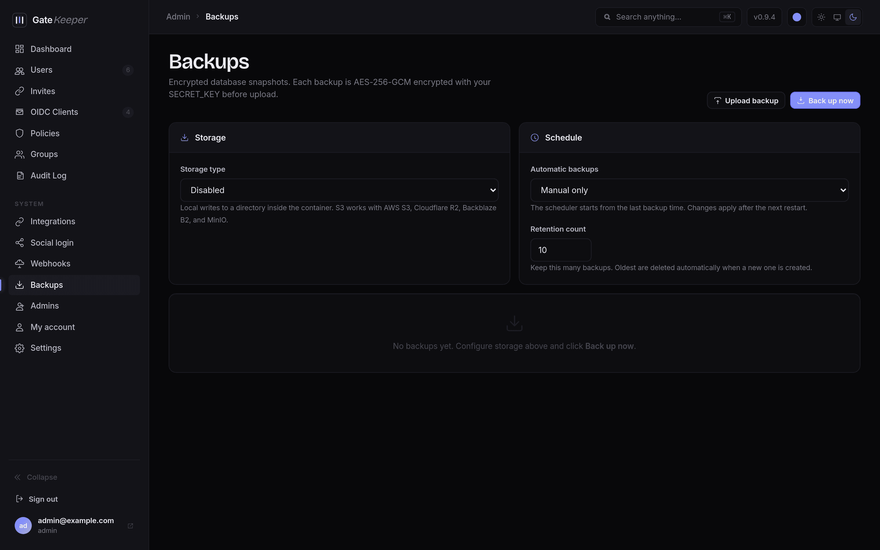 Encrypted snapshots, restored in a click