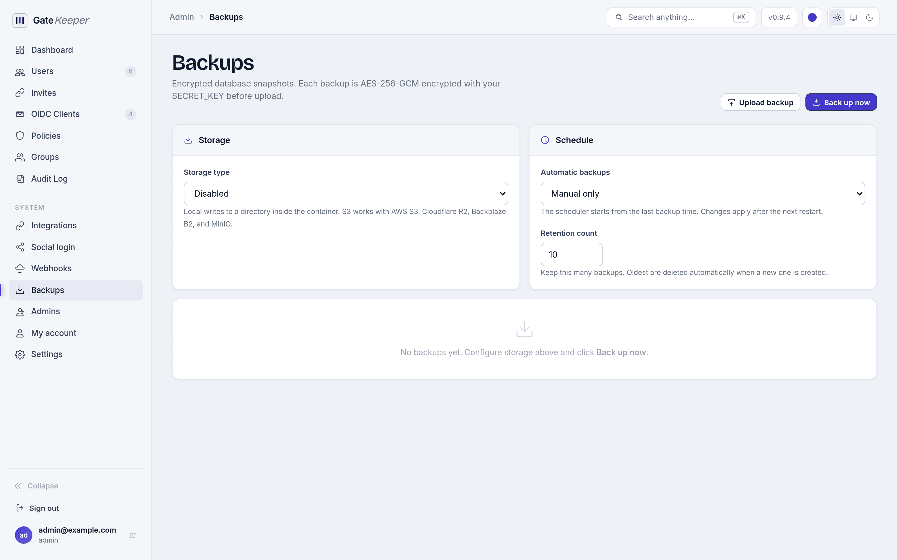 Encrypted snapshots, restored in a click