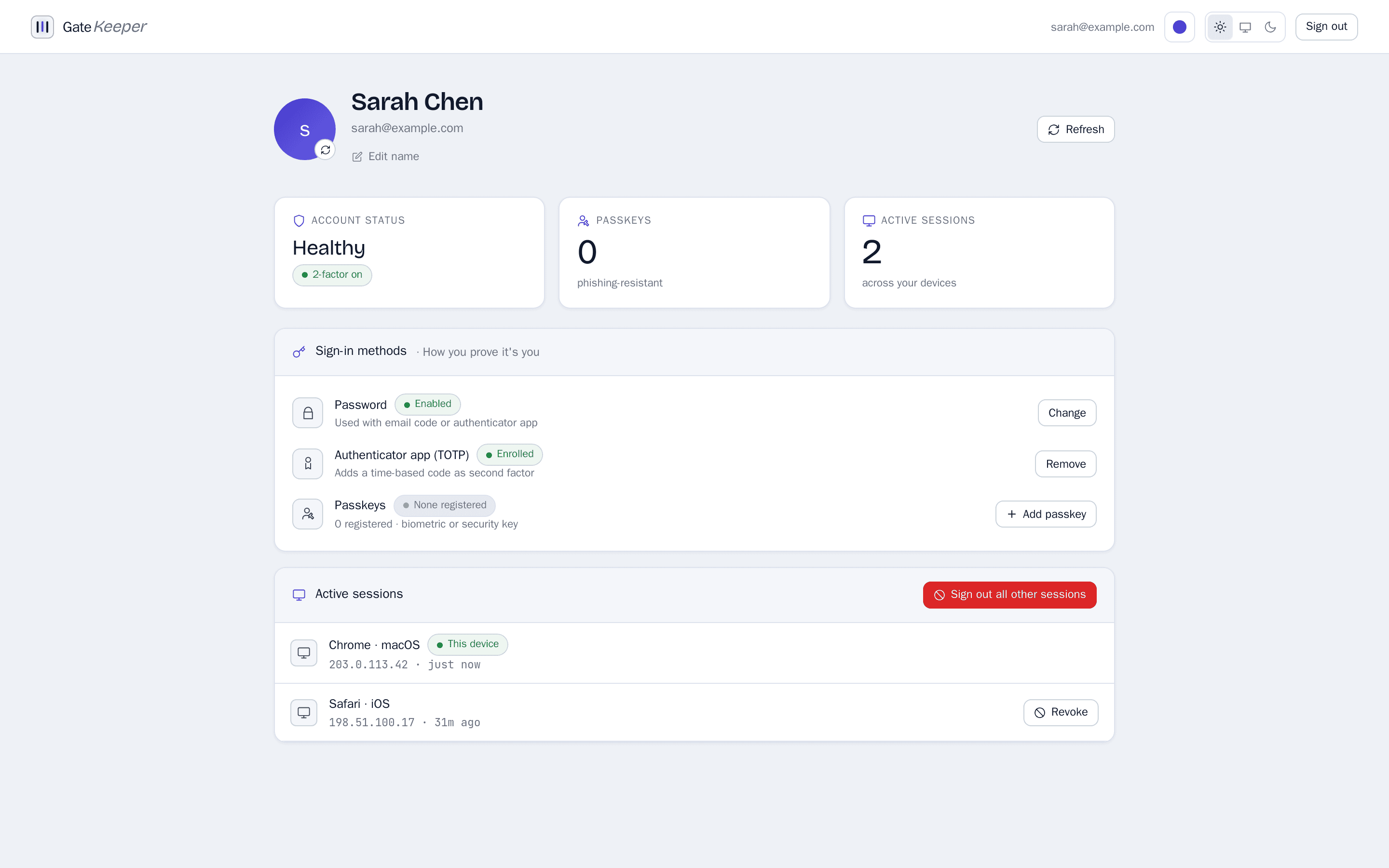 User portal